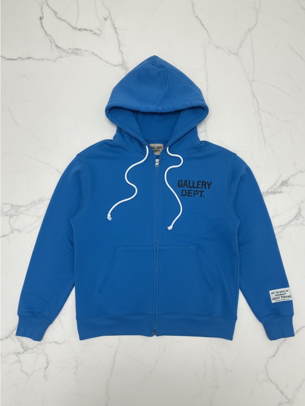 Gallery Dept Men's Royal Blue Zip-Up Hoodie